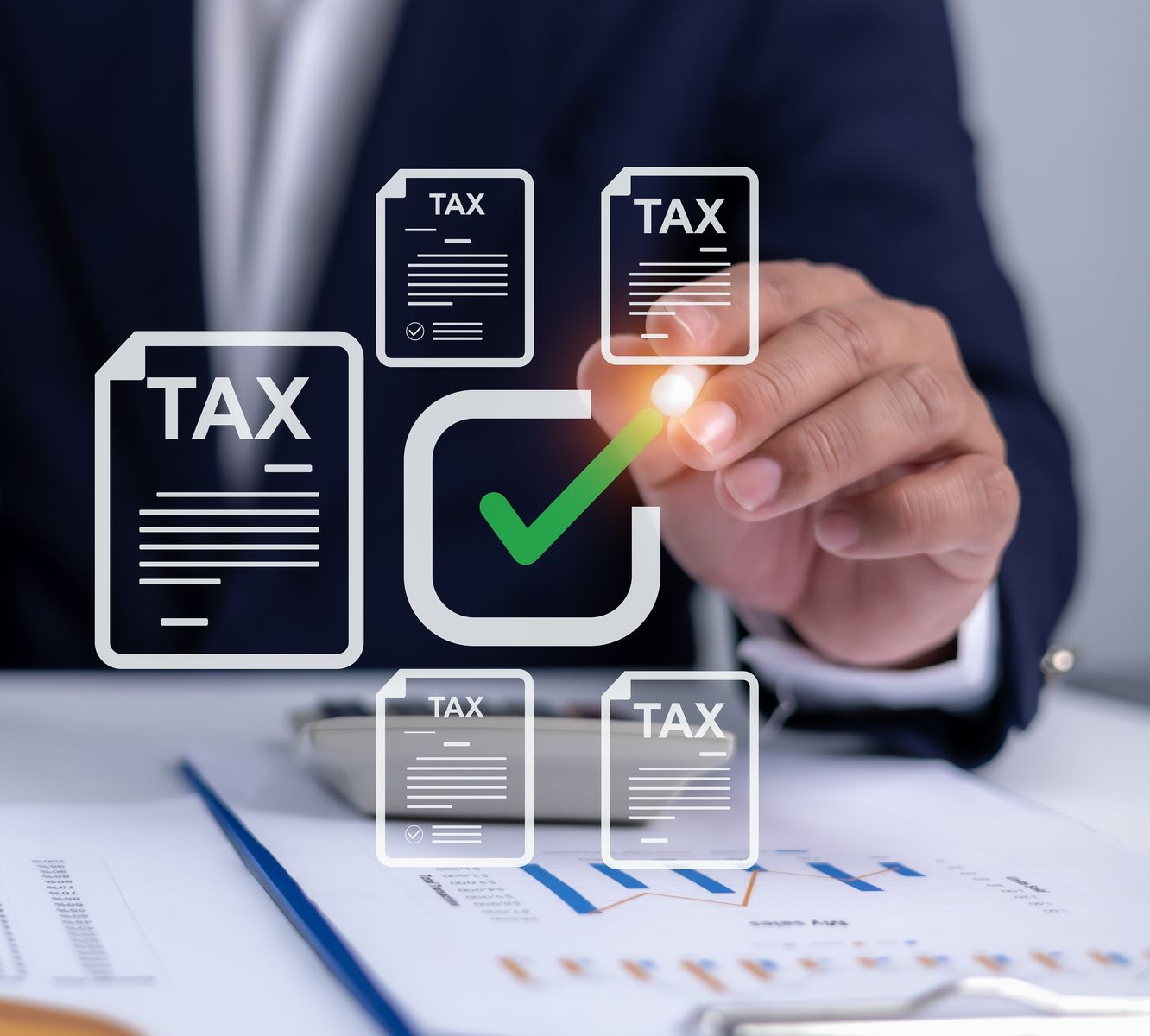 Tax,Documents,And,Savings,,Corporate,And,Individual,Tax,Payment,Concept,